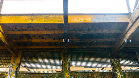 ruins of a very heavily polluted industrial factory, place was known as one of the most polluted...