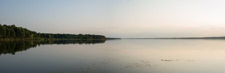 blue lake with cloudy sky, nature seriesの写真素材