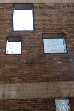 ruins of a very heavily polluted industrial factory, place was known as one of the most polluted...