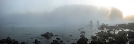 landscape with natural river, nature seriesの写真素材