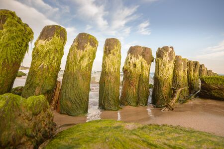 blue lake with cloudy sky, nature seriesの写真素材