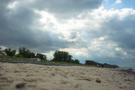 blue lake with cloudy sky, nature seriesの写真素材
