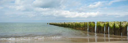 blue lake with cloudy sky, nature seriesの写真素材