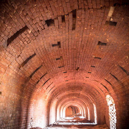 ruins of a very heavily polluted industrial factory, place was known as one of the most polluted towns in Europe, industrial seriesの写真素材
