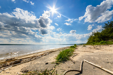 blue sky, natural clouds, nature seriesの写真素材