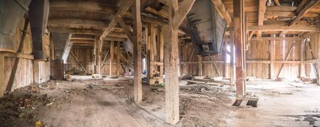 wooden construction, wood building, industrial seriesの写真素材