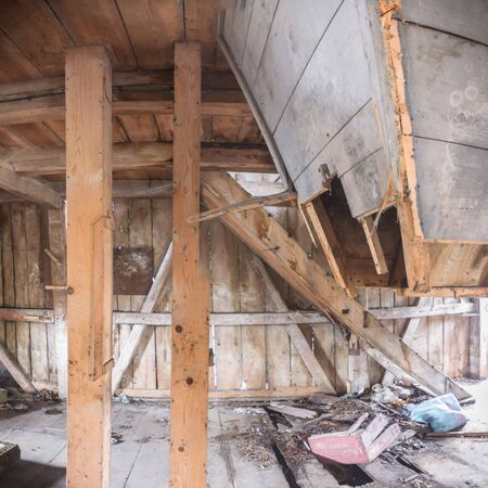 wooden construction, wood building, industrial seriesの写真素材