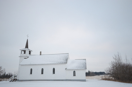historic architecture of the building on a cold winter day