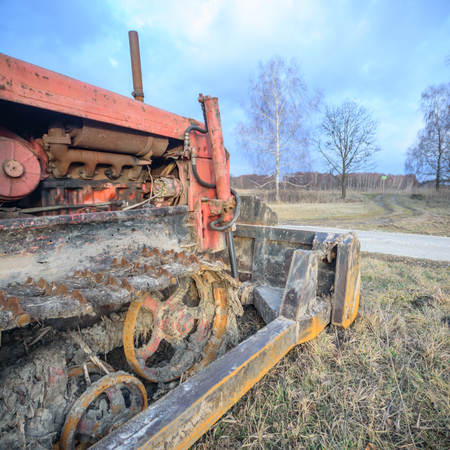 digger, old heavy duty construction equipment, industrial series