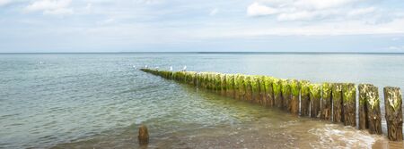 blue lake with cloudy sky, nature seriesの写真素材