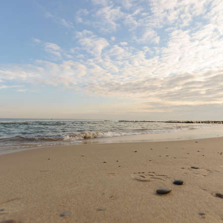 blue lake with cloudy sky, nature seriesの写真素材