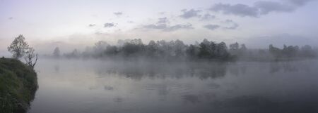 landscape with natural river, nature seriesの写真素材