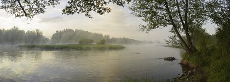 landscape with natural river, nature seriesの写真素材