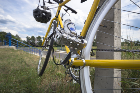 color bike, small parts of bike in sunny dayの写真素材