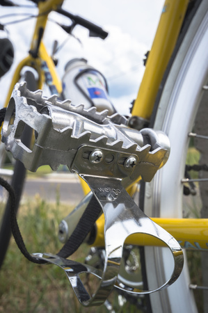 color bike, small parts of bike in sunny dayの写真素材