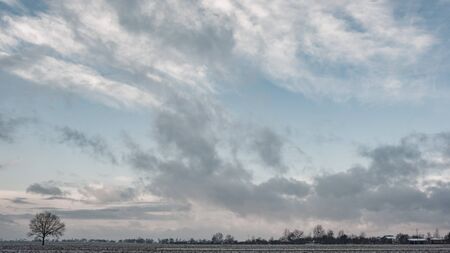 blue sky, natural clouds, nature seriesの写真素材