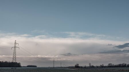 blue sky, natural clouds, nature seriesの写真素材