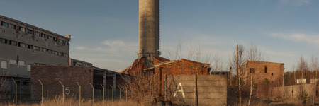 ruins of a very heavily polluted industrial factory, industrial seriesの写真素材