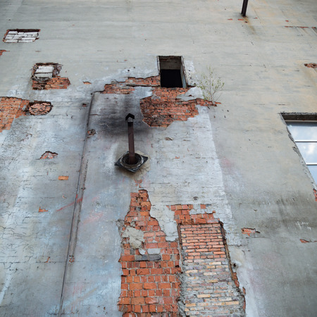 ruins of a very heavily polluted industrial factory, industrial seriesの写真素材