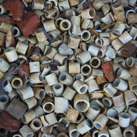 ruins of a very heavily polluted industrial factory, industrial seriesの写真素材