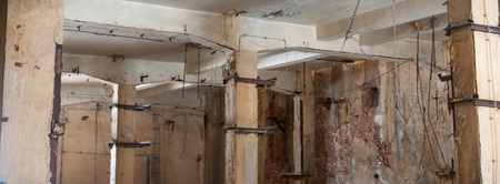 ruins of a very heavily polluted industrial factory, industrial series