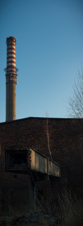 ruins of a very heavily polluted industrial factory, industrial seriesの写真素材