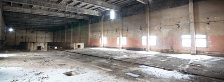 ruins of a very heavily polluted industrial factory, industrial series