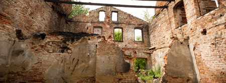 ruins of a very heavily polluted industrial factory, industrial seriesの写真素材