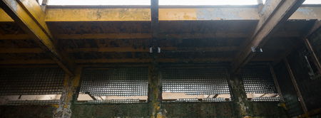 ruins of a very heavily polluted industrial factory, industrial seriesの写真素材