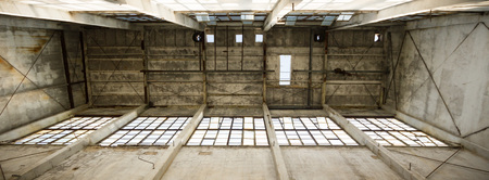 ruins of a very heavily polluted industrial factory, industrial seriesの写真素材