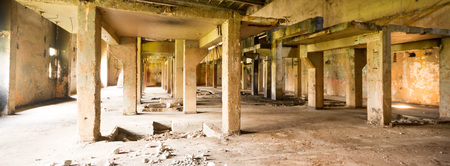 ruins of a very heavily polluted industrial factory, industrial series