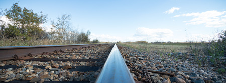 view of the railway track on a sunny day