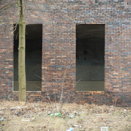 ruins of a very heavily polluted industrial factory, industrial series