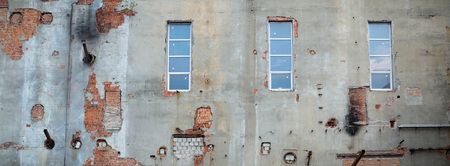 ruins of a very heavily polluted industrial factory, industrial series