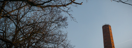 ruins of a very heavily polluted industrial factory, industrial seriesの写真素材