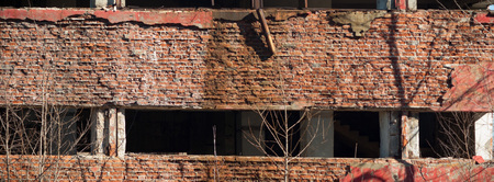 ruins of a very heavily polluted industrial factory, industrial seriesの写真素材