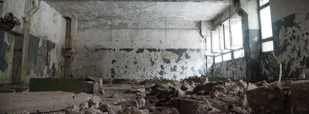 ruins of a very heavily polluted industrial factory, industrial seriesの写真素材