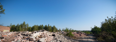 ruins of a very heavily polluted industrial factory, industrial seriesの写真素材