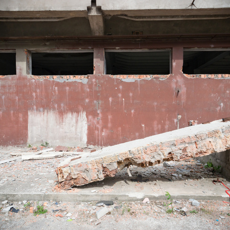 ruins of a very heavily polluted industrial factory, industrial series