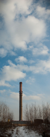 ruins of a very heavily polluted industrial factory, industrial series