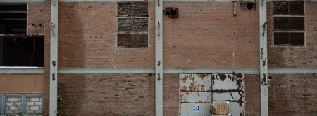 ruins of a very heavily polluted industrial factory, industrial seriesの写真素材