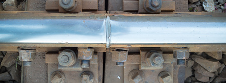 view of the railway track on a sunny dayの写真素材