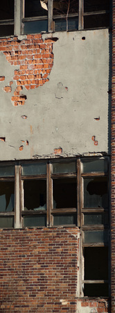 ruins of a very heavily polluted industrial factory, industrial seriesの写真素材