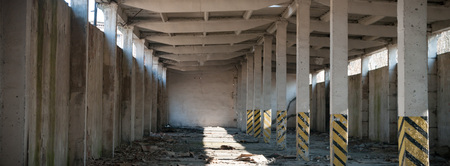 ruins of a very heavily polluted industrial factory, industrial seriesの写真素材