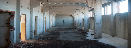 ruins of a very heavily polluted industrial factory, industrial series
