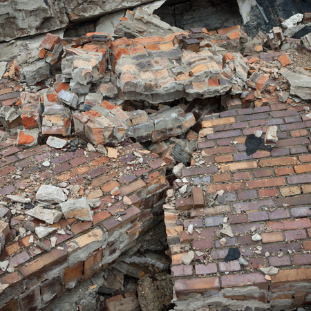 ruins of a very heavily polluted industrial factory, industrial seriesの写真素材