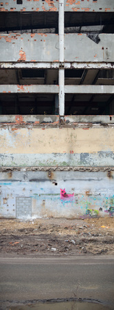 ruins of a very heavily polluted industrial factory, industrial series