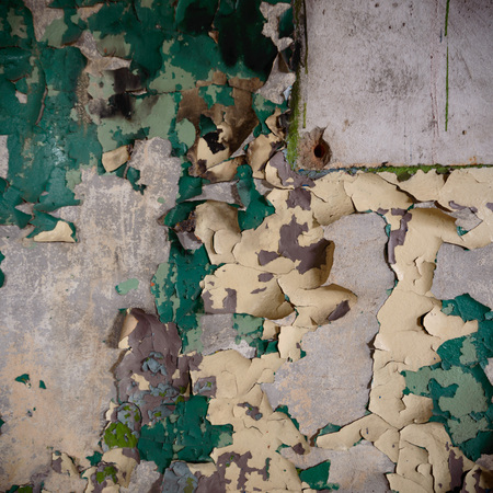 ruins of a very heavily polluted industrial factory, industrial seriesの写真素材