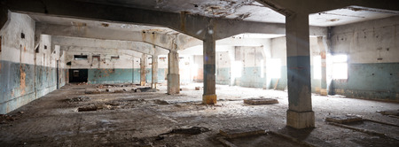 ruins of a very heavily polluted industrial factory, industrial seriesの写真素材