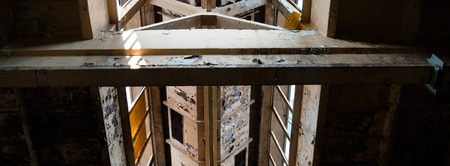 ruins of a very heavily polluted industrial factory, industrial seriesの写真素材